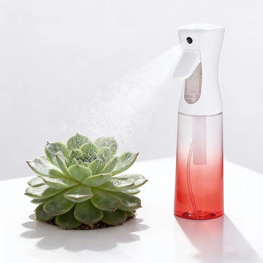 ZALUJMUS Ultra Fine Mist Spray Bottle, 50ml Continuous Sprayer, Plastic Reusable Container for Hair, Travel Size, Hand Wash Care, Sport Theme (Gradient Red)