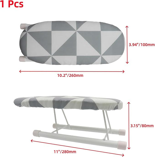 Oedema Mini Ironing Board 10.2" Portable Folding Ironing Board Cloth Cover for Collar Cuff Shoulder Corner (Style 3)