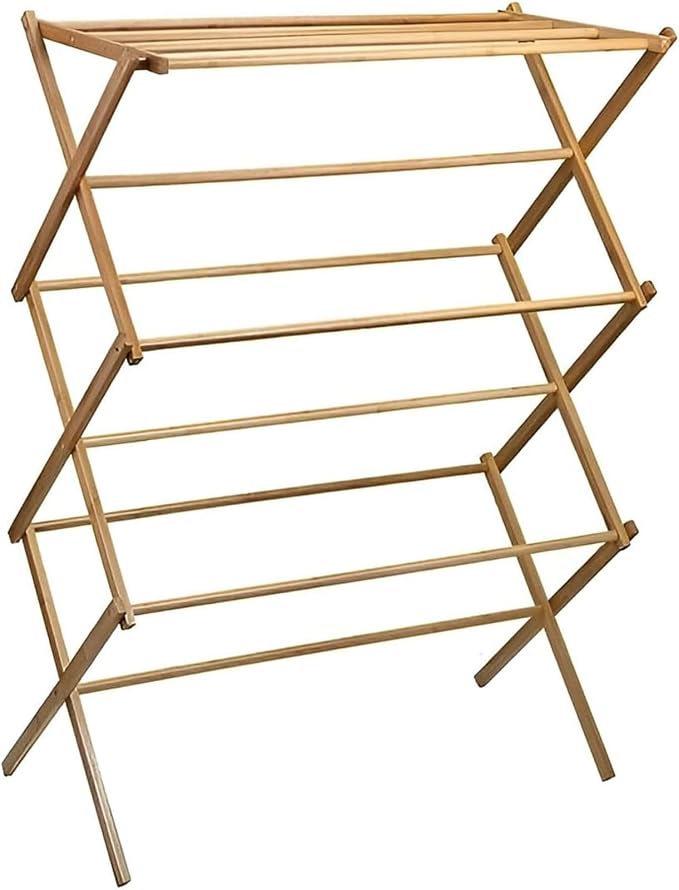 Collapsible Bamboo Drying Rack β Foldable Laundry Drying Stand for Indoor/Outdoor Use β Space-Saving Clothes Rack for Towels, Blankets & Delicates | Foldable Laundry Drying Stand for Indoor/Outdoor Use β Space-Saving Clothes Rack for Towels, Blankets &...