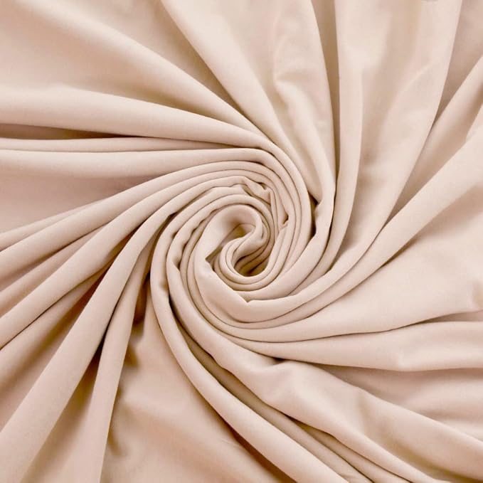 DTY Double-Sided Brushed Fabric 4 Way Stretch Jersey Knit Apparel 58/60" Wide (TAN)