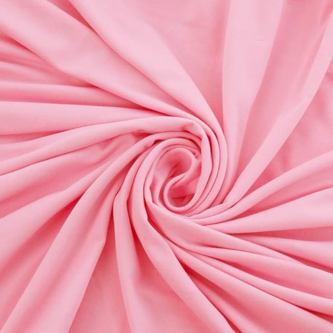 DTY Double-Sided Brushed Fabric 4 Way Stretch Jersey Knit Apparel 58/60" Wide (Pink)
