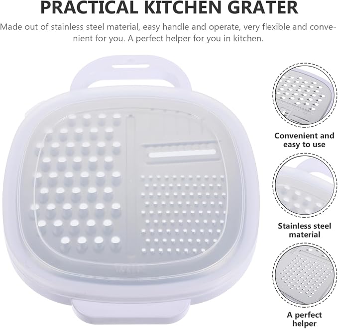 Cheese Grater with Container, Cheese Grater with Handle for Kitchen Box