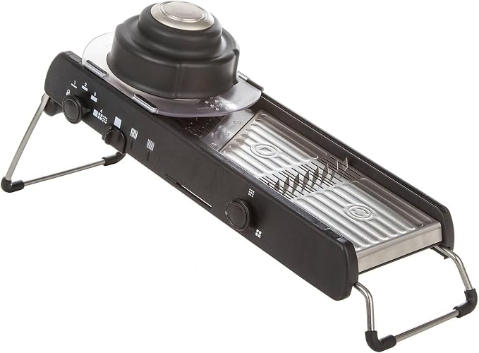 PL8 Professional Cubing Mandoline - Versatile Vegetable Slicer with Integrated Cubing System, Adjustable Blades for Cubes, Slices, and Julienned Cuts