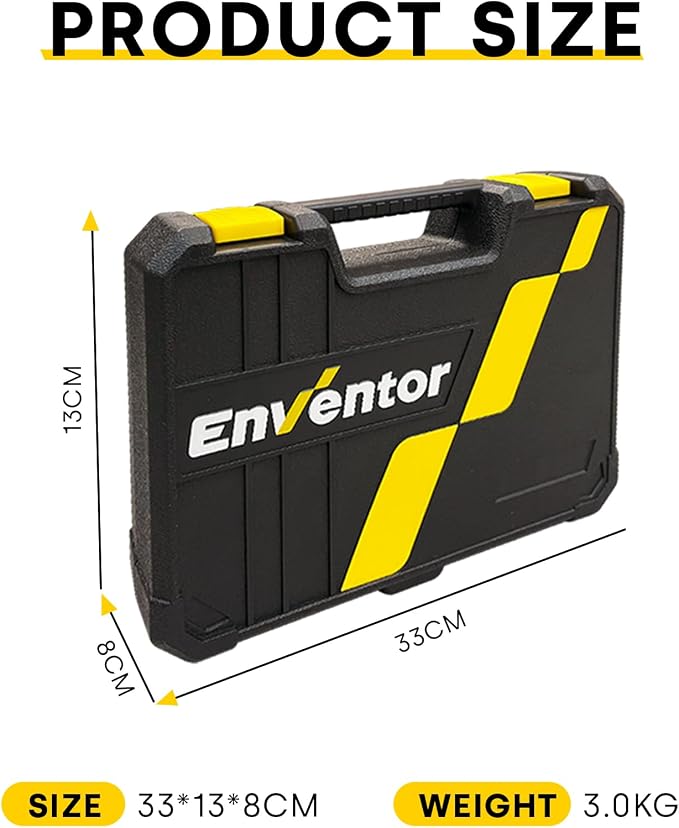 ENVENTOR Home Tool Kit, Basic Household Auto Repair Tool Set with Toolbox Storage Case, General Household Tool Kit for Men Women Home Maintenance, DIY Projects, 90 PCS General Hand Tools Kit