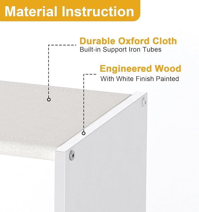 Cidaziya 2 Tier Small White Shoe Rack for Closet, Stackable Shoe Shelf Organizer for 9-12 Pairs of Shoes, Portable Wood and Cloth Structure, Small Shoe Storage Organizer, Size 28.5"* 11" * 13"