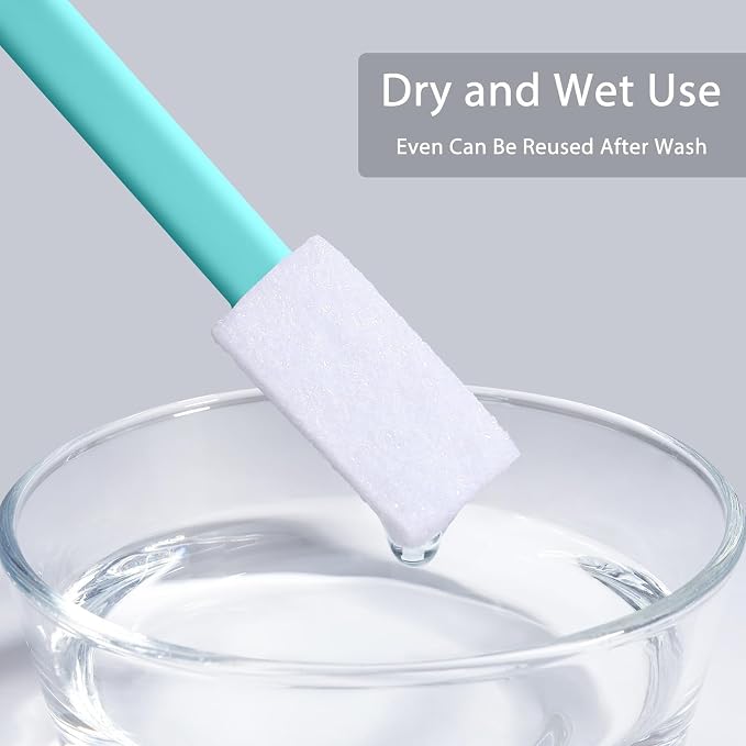 Lumkew 40pcs Crevice Cleaning Brush Tool, Disposable Toilet Brush for Toilet Seat Gaps, Crack and Crevice Cleaner Tools, Blue