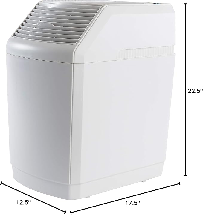 AIRCARE Space Saver Large Evaporative Whole House Commercial 6 Gallon Humidifier for Large Rooms 2,700 sq ft. With Digital Controls, Auto Humidistat and Automatic Shut Off