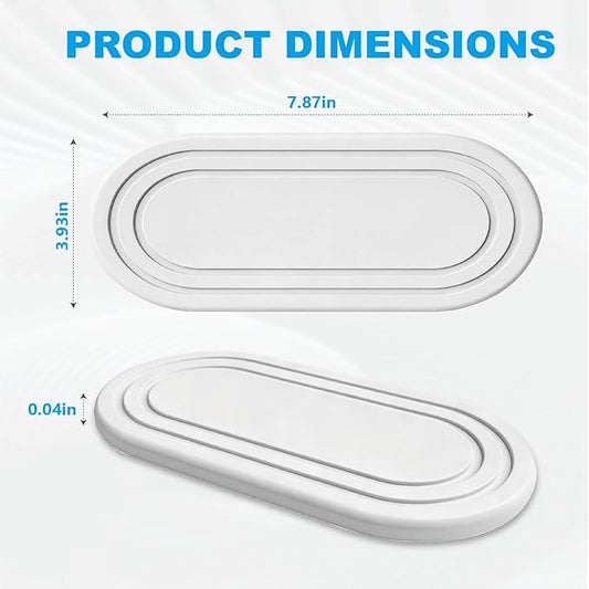 2PCS Water Absorbing Stone Tray, Quick Drying Diatomite Bathroom Tray, Drying Stone for Kitchen Counter, Soap Dish Dispenser Vanity Organizer