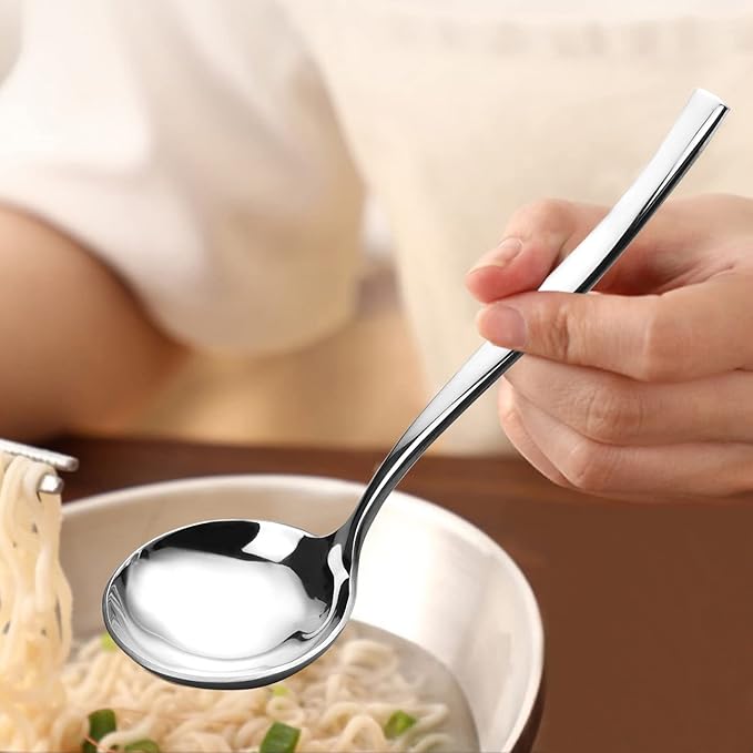 Pekky Small Soup Ladle Spoon, Stainless Steel Gravy Ladle Spoon Set, 4 Pieces