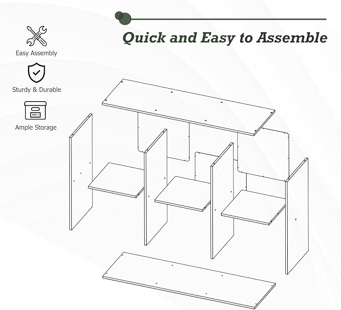 6 Cube Storage Organizer Shelf, Open Cube Bookshelf | Reversible Bookcase, Modern Sturdy Storage for Living Room, Bedroom, Entryway, Home Office, White