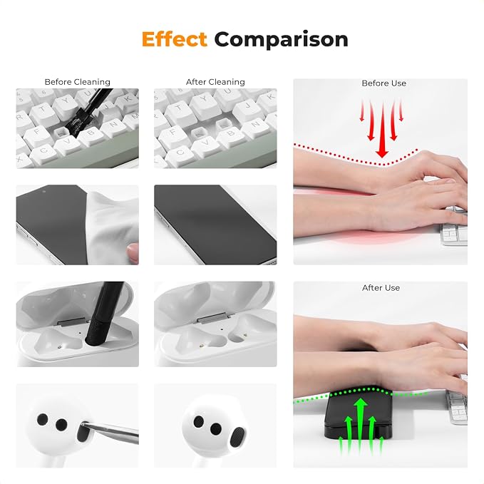 K&F CONCEPT 22 in 1 Electronics Cleaning Kit for Phone, Keyboard, Laptop | Multi-Cleaning Tools, Remove Dirt In Crevices and Holes, Clean Oil and Fingerprints, All-in-One Design, Wide Application