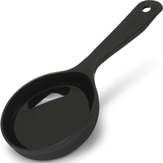 Carlisle FoodService Products 493003 Measure Miser Solid Short Handle Measuring Spoon, 6 Ounces, Black (Pack of 12)