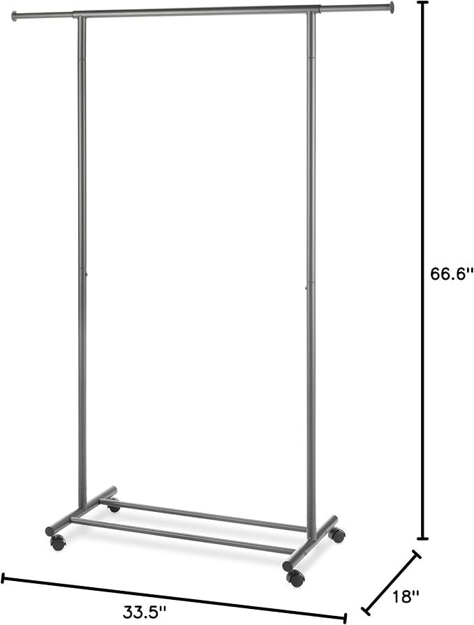 Whitmor Expandable Garment Rack, Gunmetal
