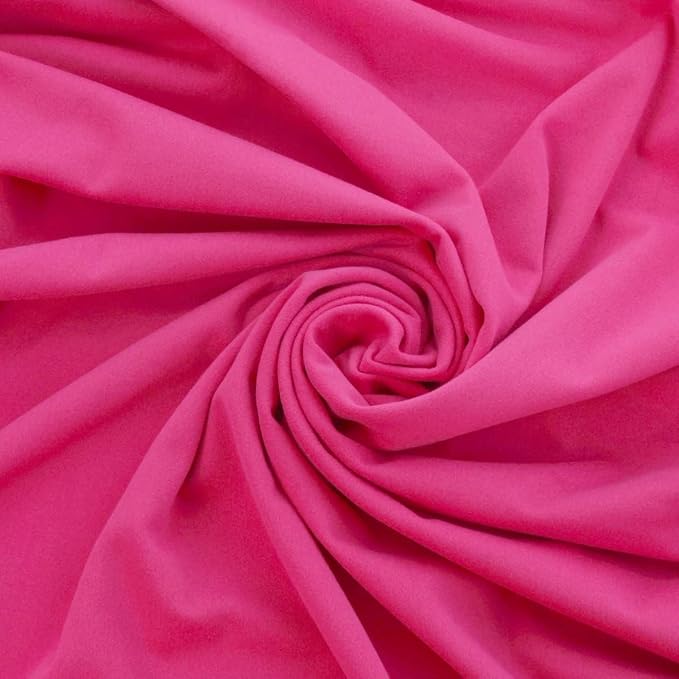DTY Double-Sided Brushed Fabric 4 Way Stretch Jersey Knit Apparel 58/60" Wide (Pink Lolli POP)