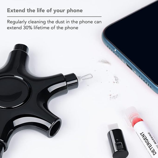 iPhone Cleaning Kit for Charging Port Cleaner,Lightning Charger Connector | Speaker Cable,AirPod Pro Cell Phone,Cleaning Putty,Repair Restore Tool,Thin Cleaning Brushes,Microfiber Cloths,Port Pick
