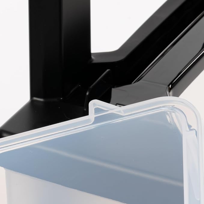 IRIS USA 3-Drawer Slim Narrow Storage Organizer, 2-Pack, Black/Clear | Organize craft supplies, school essentials, beauty items, and small household accessories with compact drawer storage