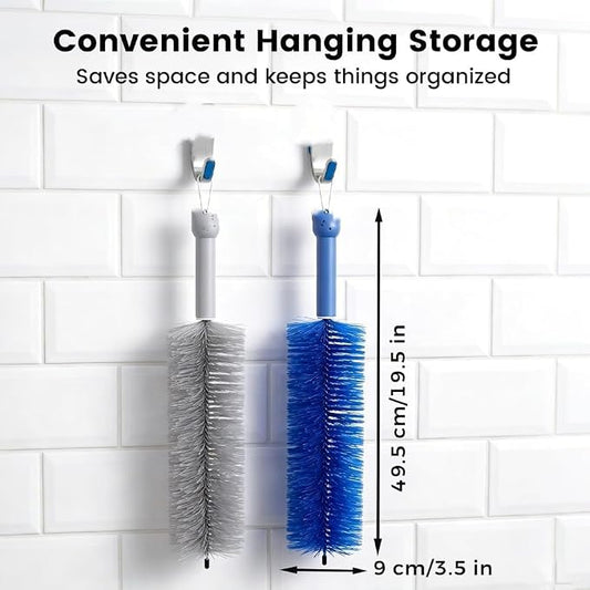 Upgrade Reusable Bendable Cleaning Brush,2026 New Bendable Microfiber Duster for Home Electric Fan Air Conditioner Car Vent Curtains Cleaner. (Gray)