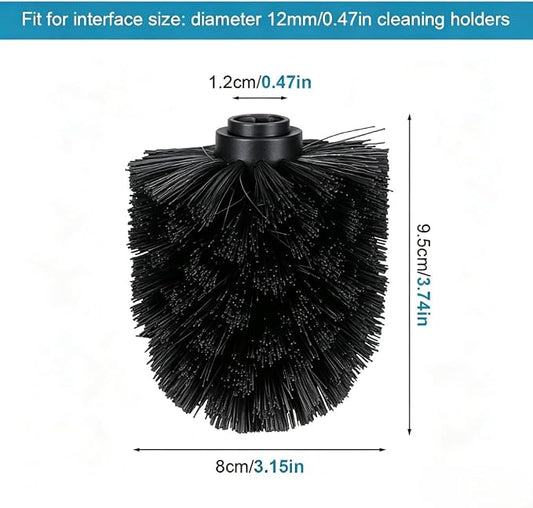 2pcs Toilet Bowl Brush Replacement Head,Toilet Brush Head, Plastic Replacement Toilets Bowl Brushs Heads, Hotel Home Cleaning Tool Fit for Most of Cleaning Holders