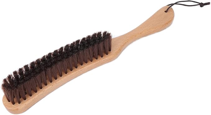 Clothes Brush Garment Brush Lint Remover Brush with Genuine Soft Horsehair and Wooden Handle for Coat Men Suits Shoes Jacket Furniture Car Mat and Pet Hair