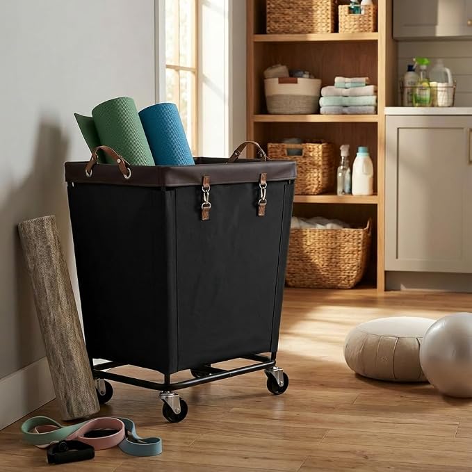 StorageWorks 210L Laundry Basket with Wheels, Rolling Hampers for Clothing