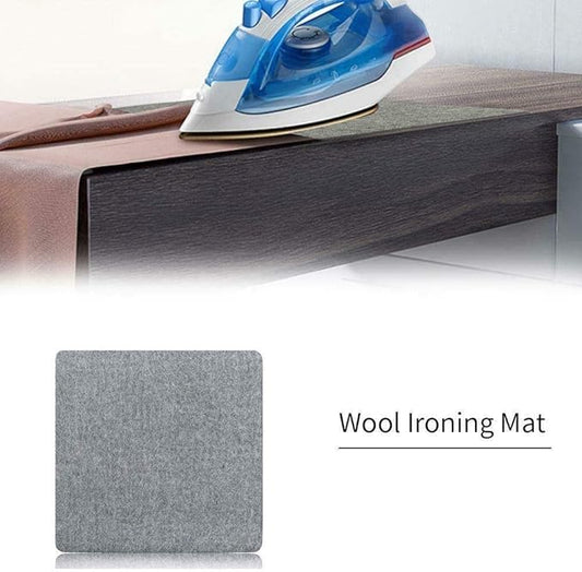 mupai 18 X 12 Wool Pressing Mat for Quilting and Ironing,New Zealand Wool Easy Press Ironing Pad,3 Sizes Option (Grey, 12X18in) (18 X 12in)