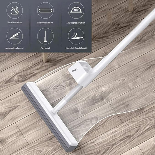 JINYISI Mop,Home PVA Sponge Mop,Easy Squeeze mop,Floor mop,mops for Floor Cleaning,Hardwood Floor mop,Mighty Thirsty mop,Super Absorbent, White