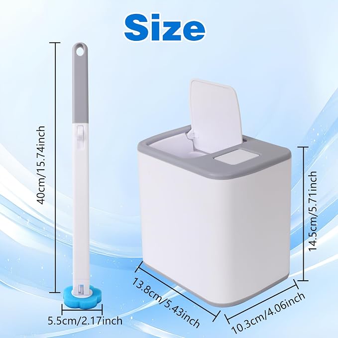 Disposable Toilet Brush with 24 Toilet Wand Refills,Powerful Cleaning | Toilet Bowl Cleaning System,,Disposable Toilet Cleaner,for Toilet Bowl Cleaners,Bathroom Cleaning