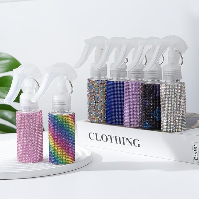 60ml Empty Spray Bottles, Continuous Spray Bottle for Hair, Spray Water Bottle Fine Mist Refillable, Skin Care, Showering Pets, Plants, Travel, Ironing and Cleaning -LV