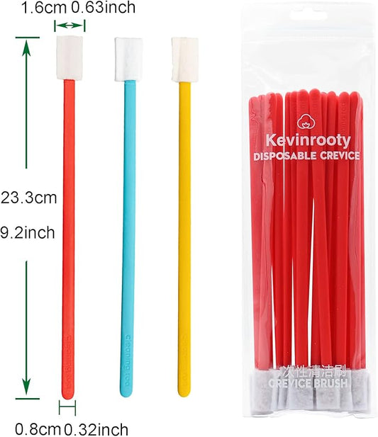 20PCS Crevice Cleaning Brush Tool Kit, Disposable Toilet Brush & Toilet Seat Cleaner (Red)