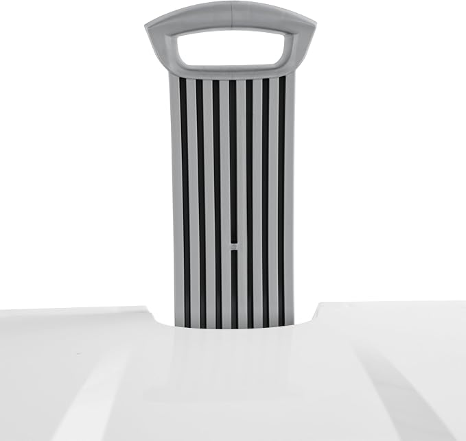 White Wheeled Plastic Laundry Hamper with Comfort Handle & Rolling Wheels, Portable Dirty Clothes Storage Bin for Bedroom Bathroom Laundry Room, Easy Transport