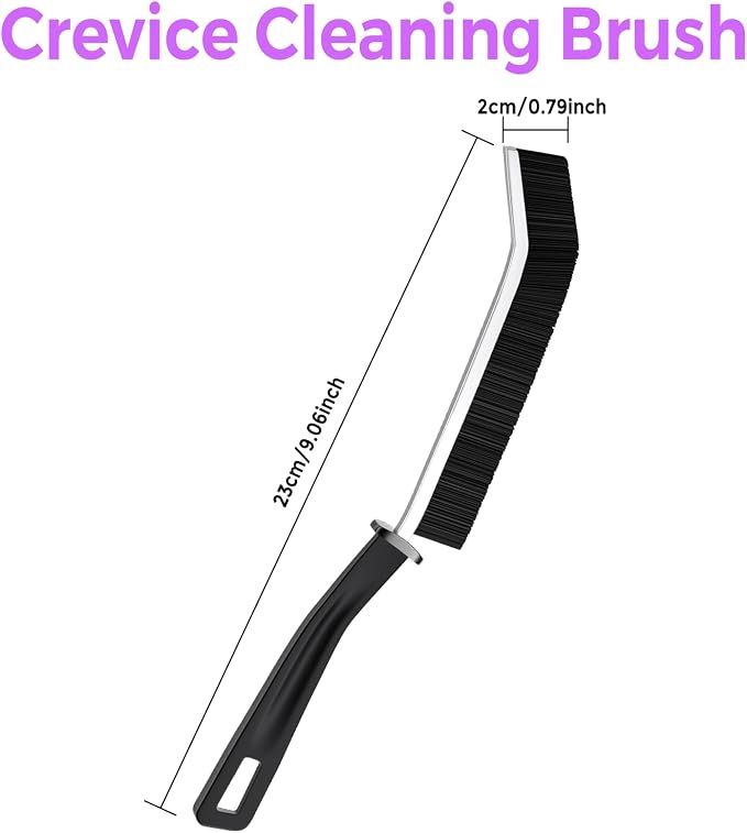 Detail Cleaning Brush Set of 3, Hard Bristle Gap Brushes