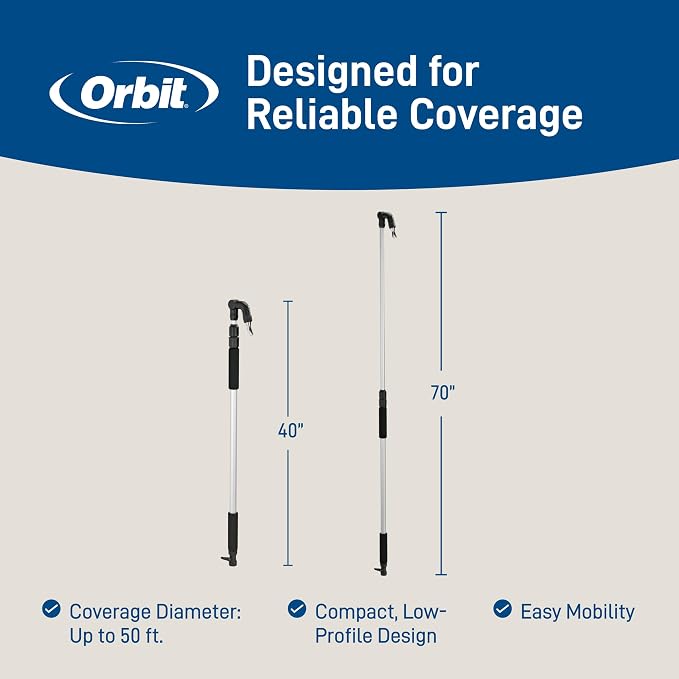 Orbit 58543 Telescoping Gutter Cleaning Wand, Silver