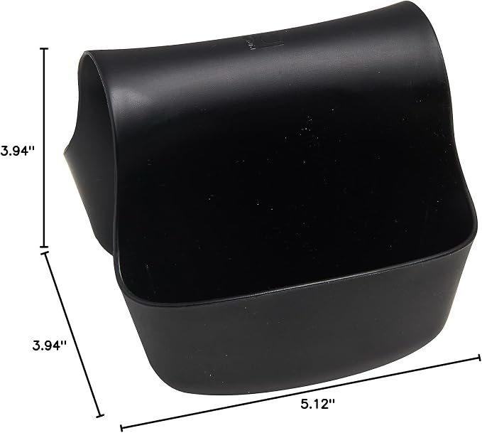 Umbra Saddle Sink Caddy – Flexible Rubber Organizer and Dish Sponge Holder for Kitchen Sink, Black