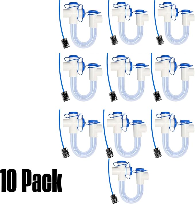 Clear Condensate Trap 3/4 SCH40 With Cleaning Brush, Next Level PVC U Trap With Easy Clean Ports Essential Component To Ensure Optimal Performance Of Your HVAC System. ECWB (10)