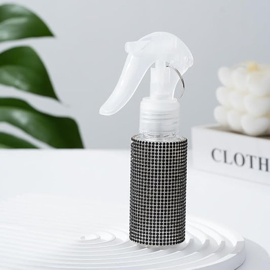 60ml Empty Spray Bottles, Continuous Spray Bottle for Hair, Spray Water Bottle Fine Mist Refillable, Skin Care, Showering Pets, Plants, Travel, Ironing and Cleaning -Black