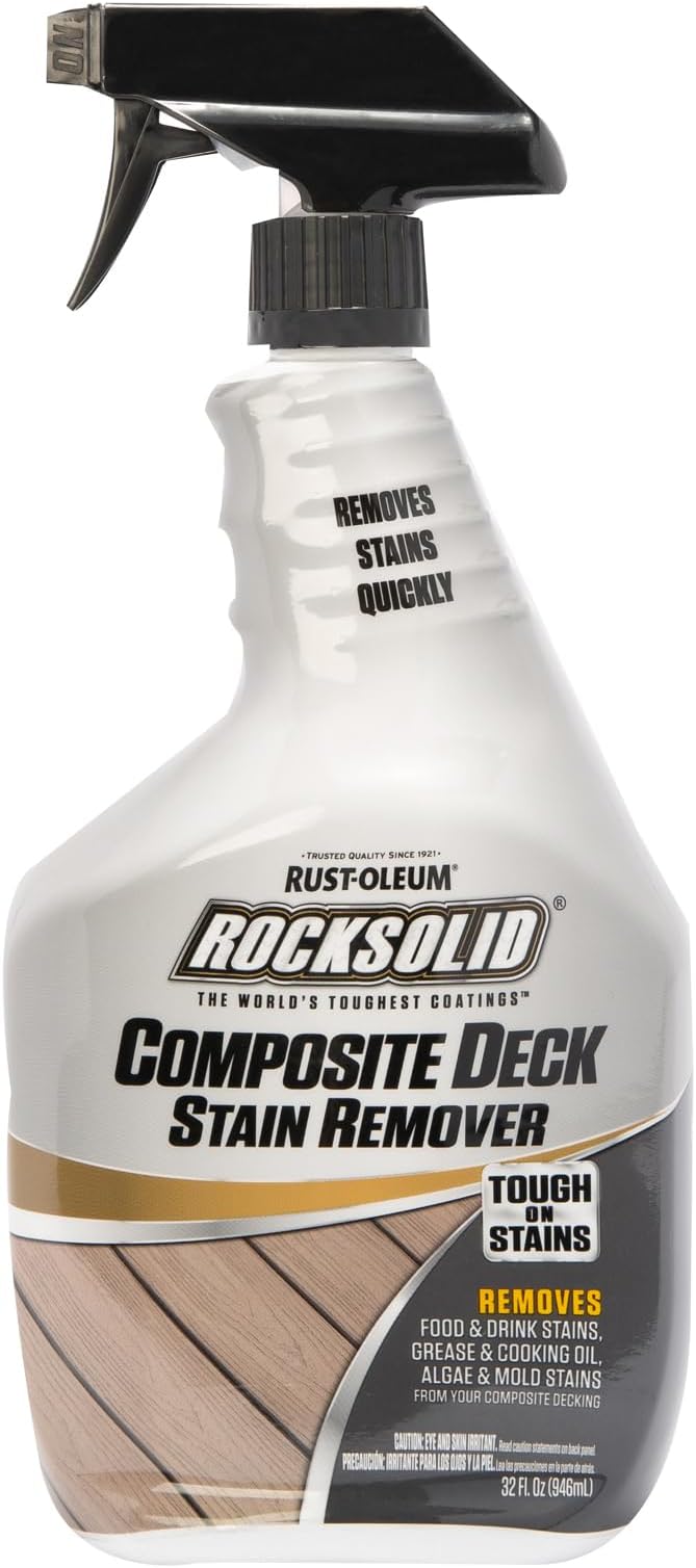 Rust-Oleum 350551 RockSolid Composite Deck Stain Remover, 32 Ounce