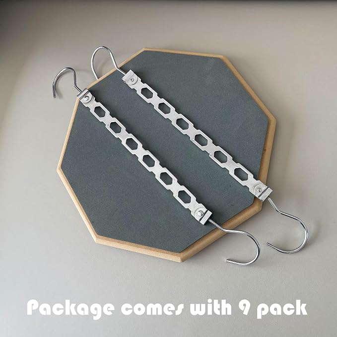 Metal Space Saving Hangers for Clothes, Collapsible Hanger Organizer, 9Pack