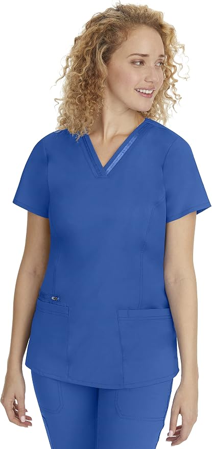 Healing Hands Purple Label Scrub Top for Women with 3 Pockets | Princess Paneling, Secure Zip Pocket, Flattering Modern Fit, Organized Storage, Professional Workwear, Easy Care Fabric