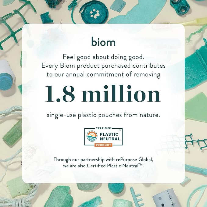 Biom All-Purpose Cleaning Wipes Refill (8pk x 60ct Each) - Biodegradable, All Natural, Plant-Based, Non-Toxic Wipes for Home & Travel - Kid & Pet Friendly (Grapefruit)