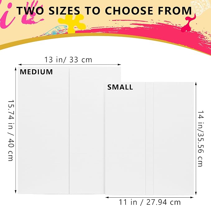 HAUTOCO 3 Pcs Small Trifold Poster Board 21'' x 14'' Project Boards | Corrugated Tri Fold Presentation Boards for Science Fair, School Projects, Event Displays & Business Presentations, White