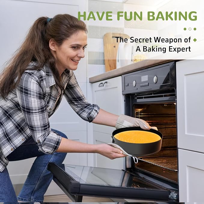 ZeroPone 7 Inch Springform Pan with Removable Bottom, Non-stick Round Spring Form Cake Mold Cheesecake Pan For Baking