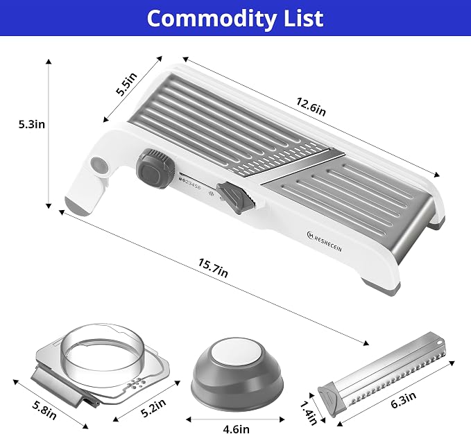 24-In-1 Mandoline Slicer with Waffle Fry Cutter Blade, Adjustable Mandoline Slicer for Kitchen, Safe Mandoline Food Slicer, Mandolin, Food Chopper- Potato, Tomato, Carrot and Onion Cutter
