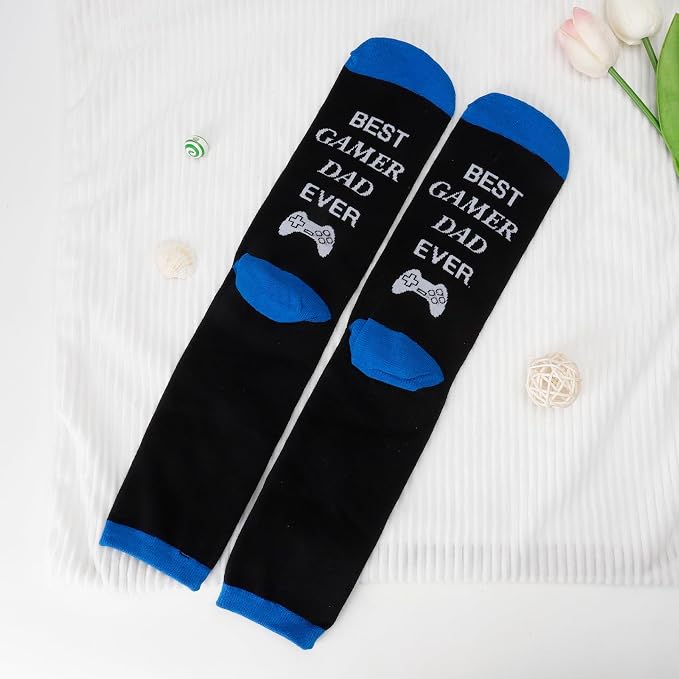 Fathers Day dad gifts christmas Birthday Best Dad Ever Funny Outdoor Hobby Sports Themed Novelty Socks Gift for Men