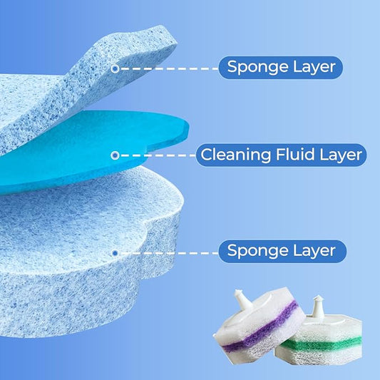 Disposable Toilet Brush Cleaning Supplies, Toilet Bowl Cleaner and Holder Set with 30 Toilet Wand Refill Pads, Wall Mounted Toliet Wand Kit Bathroom Maintenance, Storage Caddy (White)