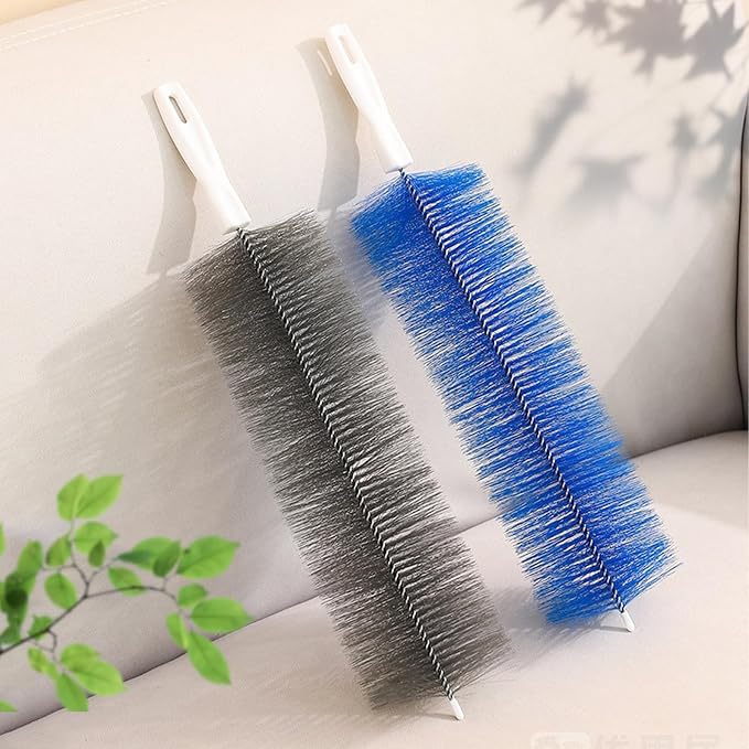 4 Pcs Cobweb Duster, Bendable Fan Duster, Plastic Fan Cleaner Brush,Microfiber Head Dusting Brush, Reusable Dust Remover for Air Conditioning Shutters,Ceiling Fan Blades,Air Vents, Curtains, Cars