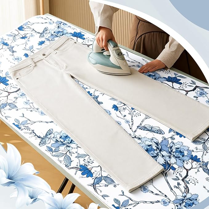 1 Piece 48"x 28" Ironing Mat for Table Top Iron Anywhere Portable Ironing Pad for Steam Pressing on Tabletop or Bed, Heat Resistant, Portable, Quilting & Travel Blanket Iron Board Alternative Cover
