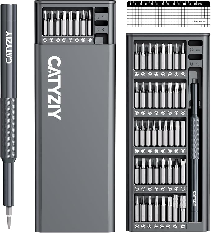 43-in-1 Precision Screwdriver Set, Magnetic Repair Kit for iPhone | Upgraded 41-piece alloy steel bit set. Perfect for laptops, consoles & watches. Magnetic tips & mat prevent lost screws.