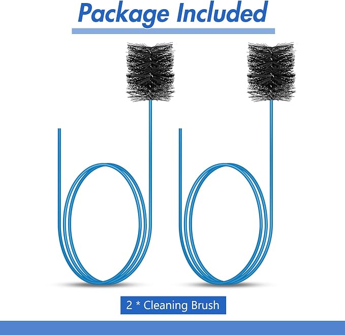 Condensate Trap Flexible Drain Brush, AC Drain Line Cleaning Brush for AC & HAVC Condensate P Trap(48 Inch,Blue,2 Pcs)