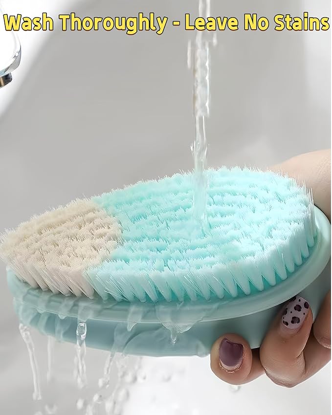 2 Pack Soft Bristle Cleaning Scrub Brush Laundry Brush Scrubber Brush | Soft Scrub Brush for Clothes, Carpet and Fabric Stain Removal, Scrubbing Brush with Ergonomic Handle Household Cleaning