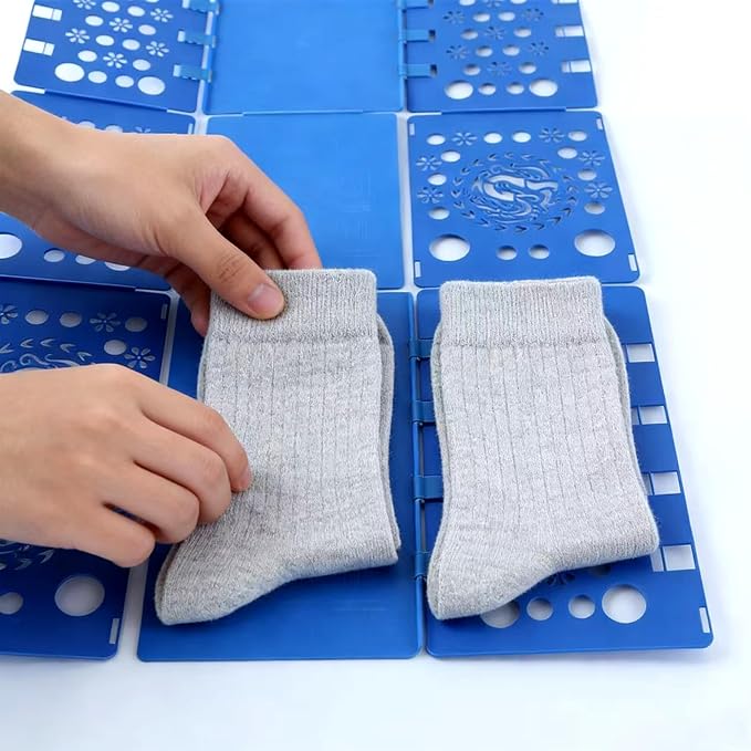 Adult Clothes Folding Board, Blue Plastic Laundry Organizer with Dragon Design, T-Shirt Folder Helper for Fast Folding (BLUE)